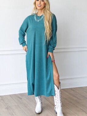 The Jewel Longline Waffle hoodie